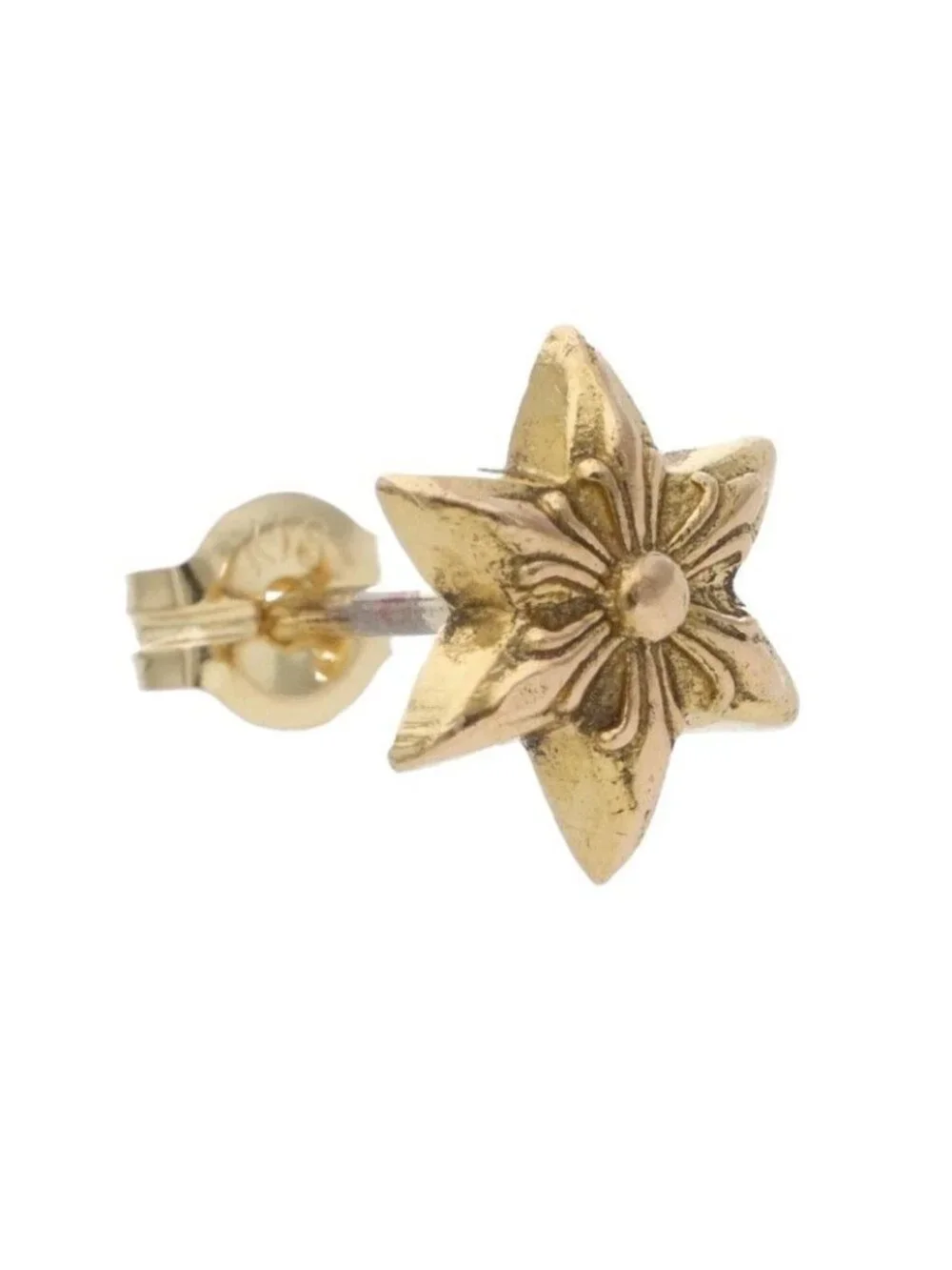 Chrome Hearts 22k CO Star Stud Gold Earrings